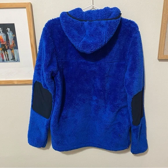 The North Face Mens Blue Fuzzy Pullover Hoodie Sz XS